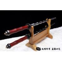 手工竹节鞭（锏）-红木柄