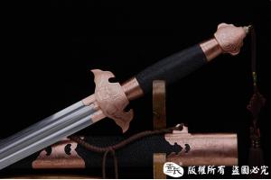 孤品紫铜剑-黑鞘款