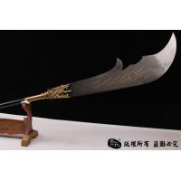 青龙偃月刀-关云长用刀-手雕装具，百炼钢刀身