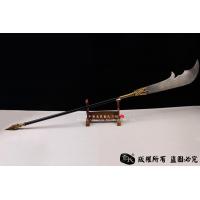 青龙偃月刀-关云长用刀-手雕装具，百炼钢刀身