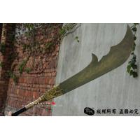 青龙偃月刀-关云长用刀-手雕装具，百炼钢刀身