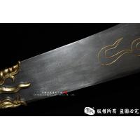 青龙偃月刀-关云长用刀-手雕装具，百炼钢刀身