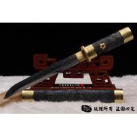 鱼皮短刀-（小乌丸短唐刀）花纹钢烧刃
