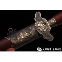 精品铜装百炼钢太极剑-牡丹图