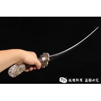 罕见正宗原味白铜蒙古刀