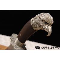 罕见正宗原味白铜蒙古刀
