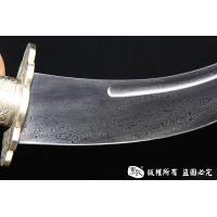 罕见正宗原味白铜蒙古刀