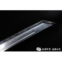 百炼花纹钢烧刃短唐刀