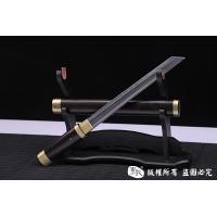 百炼花纹钢烧刃短唐刀