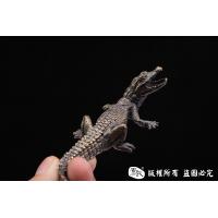 纯铜实心鳄鱼茶宠