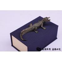 纯铜实心鳄鱼茶宠