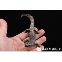 纯铜实心鳄鱼茶宠