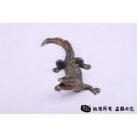 纯铜实心鳄鱼茶宠