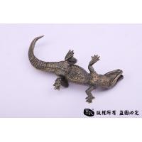 纯铜实心鳄鱼茶宠