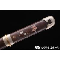 天梯纹铜鞘雕刻鎏银小唐刀