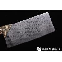 手工大马士革钢夹vg10天梯纹菜刀 高档礼盒装