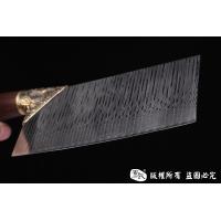 手工大马士革钢夹vg10天梯纹菜刀 高档礼盒装