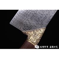 手工大马士革钢夹vg10天梯纹菜刀 高档礼盒装
