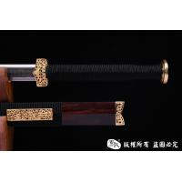 手工毛铁镀金大汉之剑