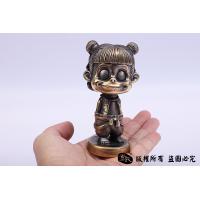 纯铜实心哪吒 腼腆笑