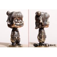 纯铜实心哪吒 露齿笑