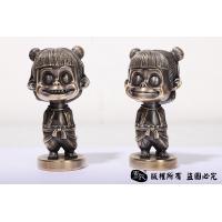 纯铜实心哪吒 露齿笑