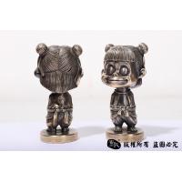 纯铜实心哪吒 露齿笑