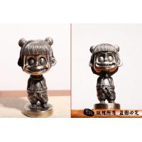 纯铜实心哪吒 露齿笑