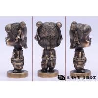 纯铜实心哪吒 露齿笑