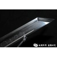 经典简装红木短唐刀-亮铜版