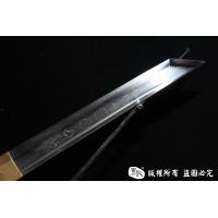 经典简装红木短唐刀-亮铜版