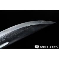 羽毛钢珍珠鱼皮款黑金古刀 大师作品
