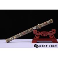 手工大马士革短唐刀 查长伟作品