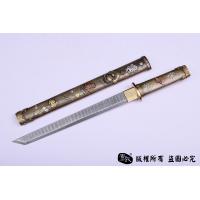 手工大马士革短唐刀 查长伟作品
