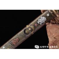 手工大马士革短唐刀 查长伟作品