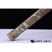手工大马士革短唐刀 查长伟作品