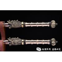 竹节错紫铜龙头锏精细版