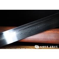 百炼钢鱼皮柄切刃唐刀
