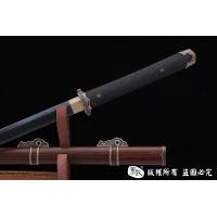 百炼钢鱼皮柄切刃唐刀