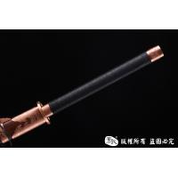 紫铜装精品斩马刀-百炼钢烧刃