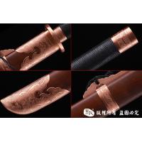 紫铜装精品斩马刀-百炼钢烧刃