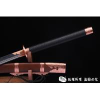 紫铜装精品斩马刀-百炼钢烧刃
