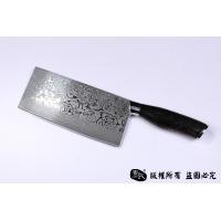 上等大马士革菜刀-正宗玫瑰纹全夹钢