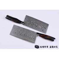 上等大马士革菜刀-正宗玫瑰纹全夹钢