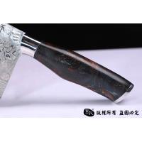 上等大马士革菜刀-正宗玫瑰纹全夹钢