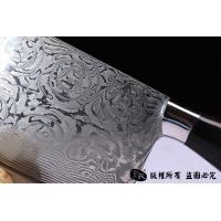 上等大马士革菜刀-正宗玫瑰纹全夹钢