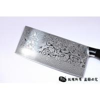 上等大马士革菜刀-正宗玫瑰纹全夹钢
