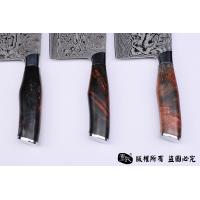 上等大马士革菜刀-正宗玫瑰纹全夹钢