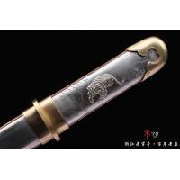 大马士革天梯纹虎威短唐刀