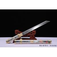 大马士革天梯纹虎威短唐刀